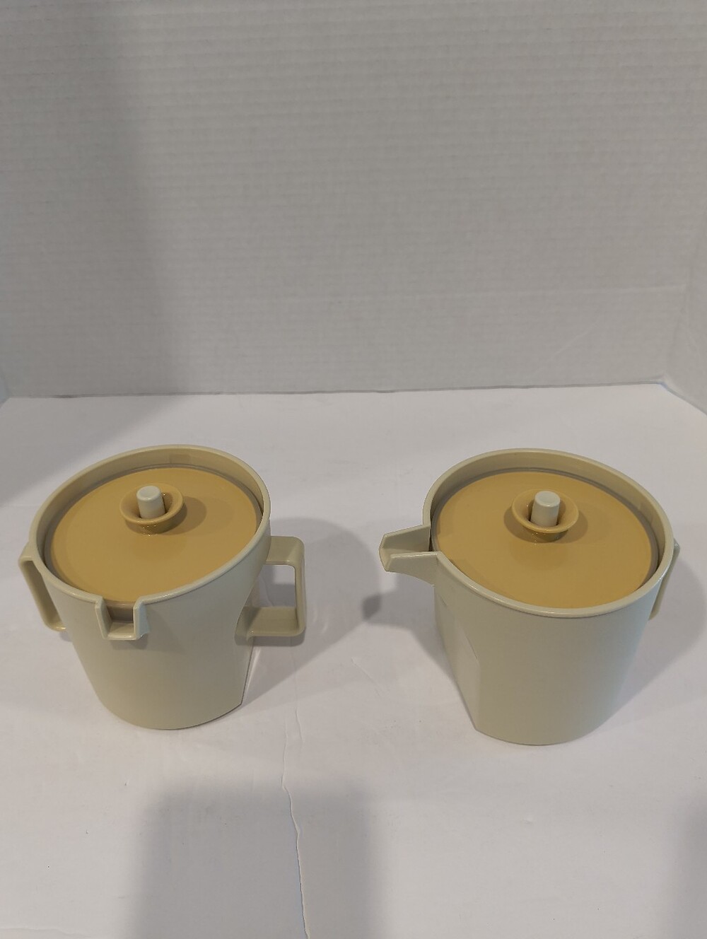 Vintage 1970s Tupperware Creamer and Sugar Set Retro Kitchen Mid Century